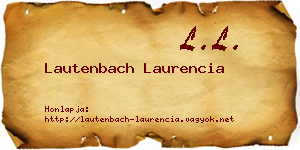 Lautenbach Laurencia névjegykártya